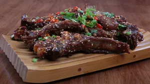 美食烤羊排图片_3