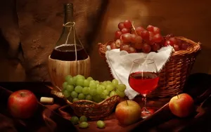 葡萄与美酒桌面壁纸_6