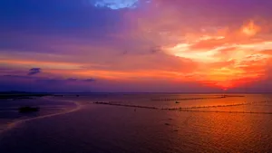 广西防城港簕山古渔村晚霞风景_7