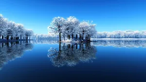 蓝色大气自然风景壁纸_6