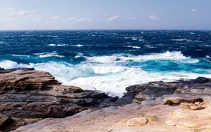 大海海浪浪花图片_3