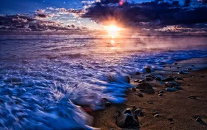 大海海浪浪花图片_8