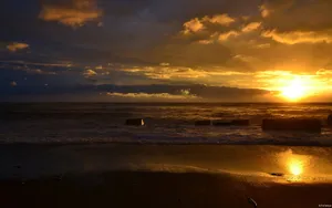 大海日出日落图片壁纸_6