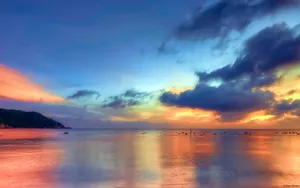 大海日出日落图片壁纸_12