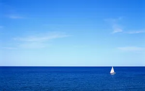 大海与帆船图片_2