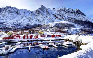 雪中的小木屋图片_10