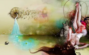 欧美潮流设计插画美女壁纸_2