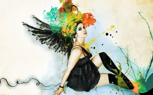 欧美潮流设计插画美女壁纸_11