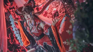 东方Project博丽灵梦cosplay和服写真图片_2