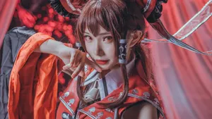 东方Project博丽灵梦cosplay和服写真图片_6