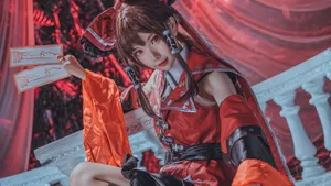 东方Project博丽灵梦cosplay和服写真图片_7