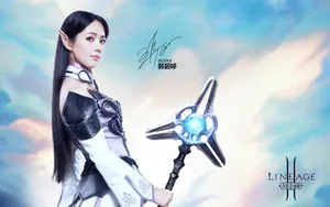 天堂2手游美女代言壁纸