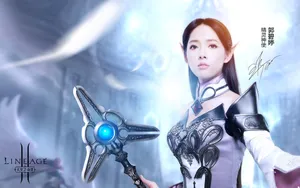 天堂2手游美女代言壁纸_4