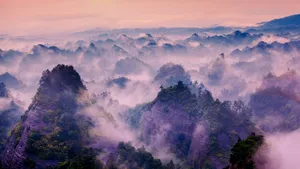 安徽万佛山云海风景壁纸_3