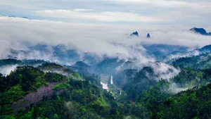 安徽万佛山云海风景壁纸_7