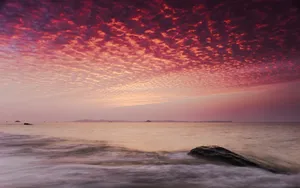 唯美大海晚霞风景壁纸_2