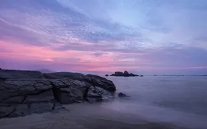 唯美大海晚霞风景壁纸_9