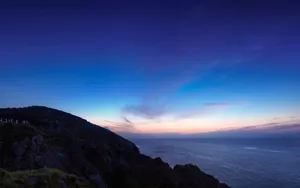 唯美大海晚霞风景壁纸_12