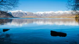 新西兰白鹭湖风景壁纸_6
