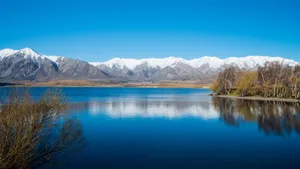 新西兰白鹭湖风景壁纸_10