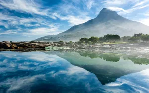 平静的湖面风景壁纸_4
