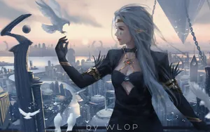 唯美鬼刀插画桌面壁纸_2