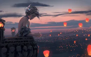 唯美鬼刀插画桌面壁纸_3