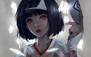 唯美鬼刀插画桌面壁纸_7