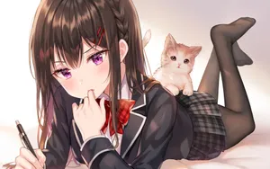 魅惑动漫女生壁纸图片_4