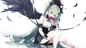 二次元性感长腿美女壁纸_3