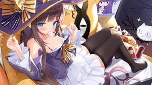 二次元性感长腿美女壁纸_4