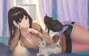 性感甜美动漫少女壁纸_2