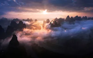 清晨朦胧风景壁纸_7