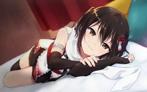 二次元短裙动漫女孩壁纸_4