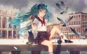 甜美少女初音未来壁纸_6