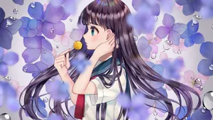 甜美的动漫少女壁纸_3