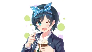甜美的动漫少女壁纸_5