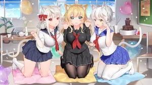 二次元美女性感桌面壁纸第1张