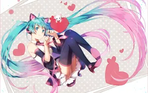 甜美治愈初音未来壁纸_2