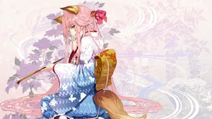 动漫和服少女桌面壁纸_6