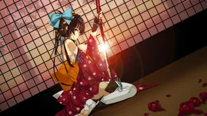 动漫和服少女桌面壁纸_7