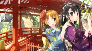 动漫和服少女桌面壁纸_8