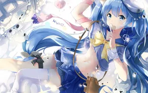初音未来插画桌面壁纸_4