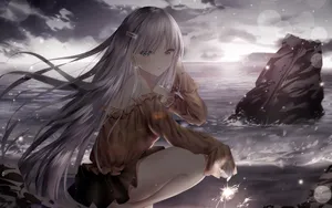 唯美迷人动漫美女壁纸_4