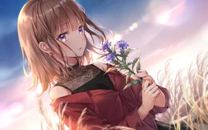 唯美迷人动漫美女壁纸_8