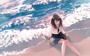 唯美动人动漫美女桌面壁纸_1