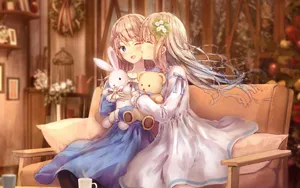动漫姐妹花桌面壁纸_5