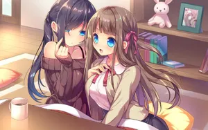 动漫姐妹花桌面壁纸_6