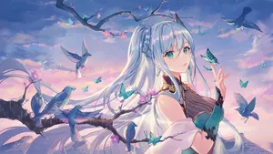 甜美动漫女生壁纸_8