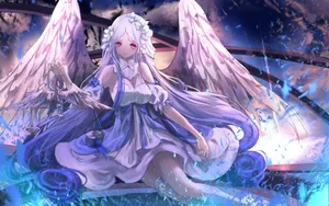 长着翅膀的动漫女孩图片_7